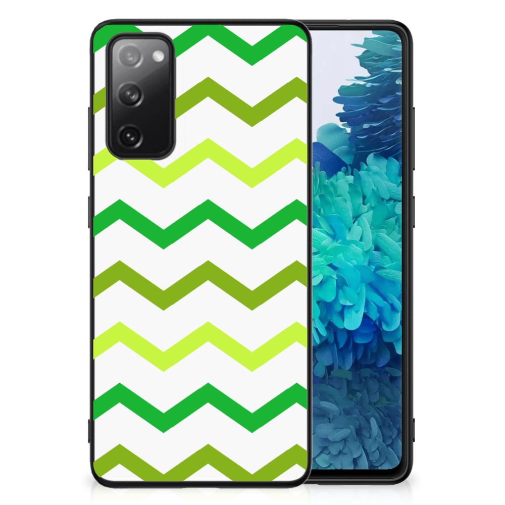 Samsung Galaxy S20 FE Back Case Zigzag Groen B2C Telecom