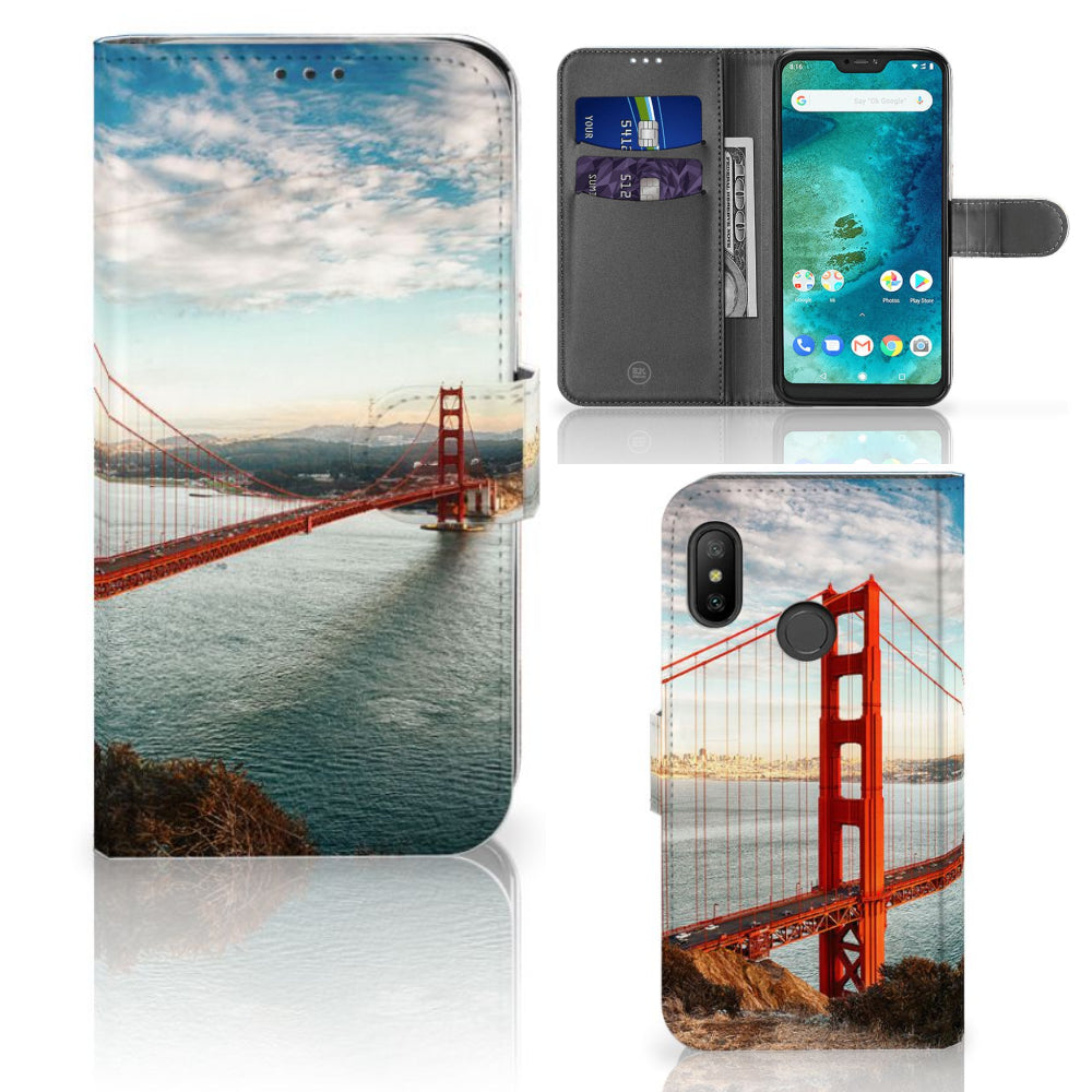 Xiaomi Mi A2 Lite Flip Cover Golden Gate Bridge