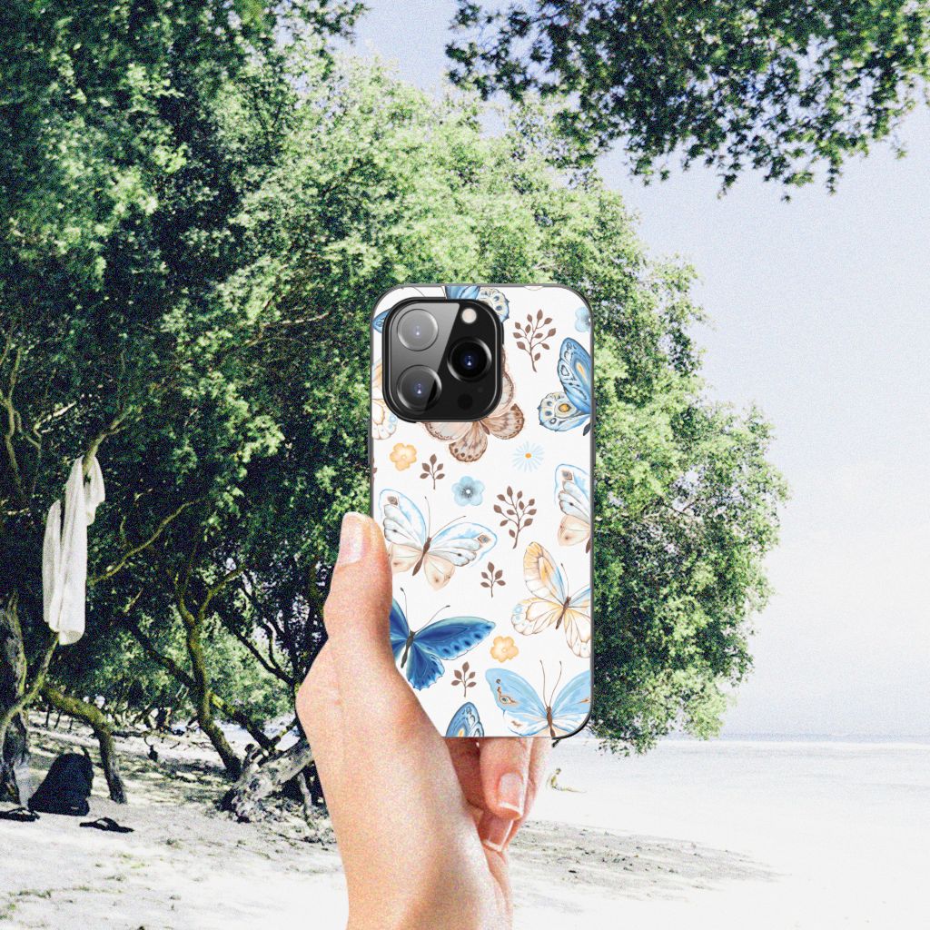 Dierenprint Telefoonhoesje voor iPhone 14 Pro Vlinder B2C Telecom