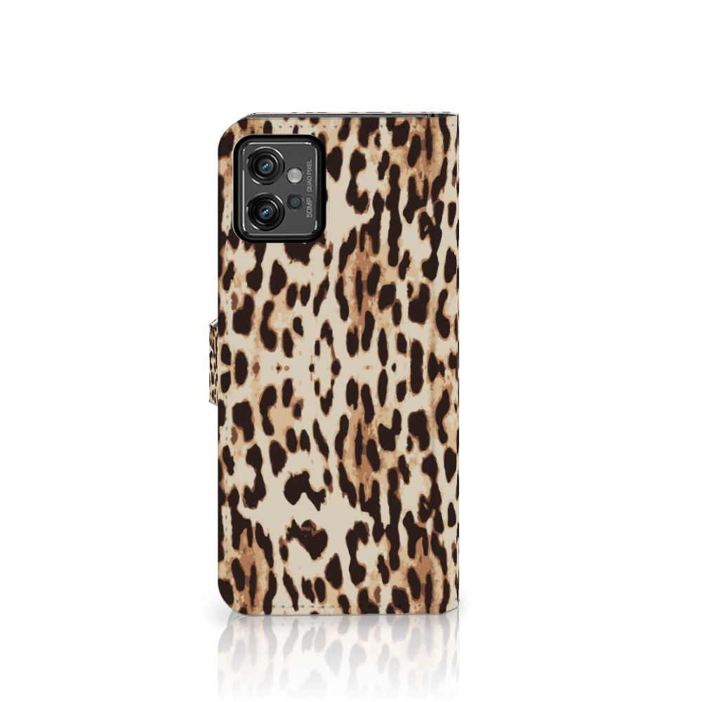 Motorola Moto G32 Telefoonhoesje met Pasjes Leopard