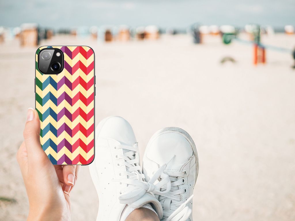Apple iPhone 13 Back Case Zigzag Multi Color B2C Telecom