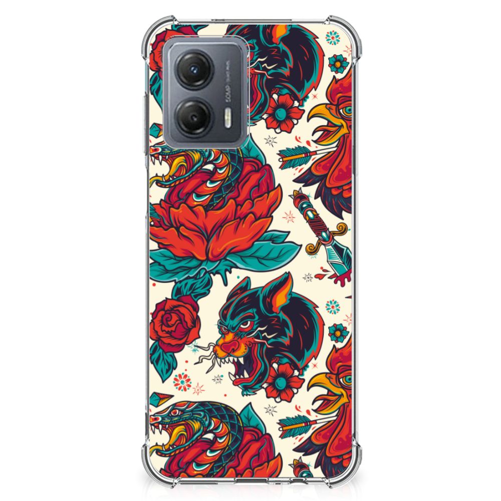 Anti-shock Hoesje met foto voor Motorola Moto G53 Old Skool