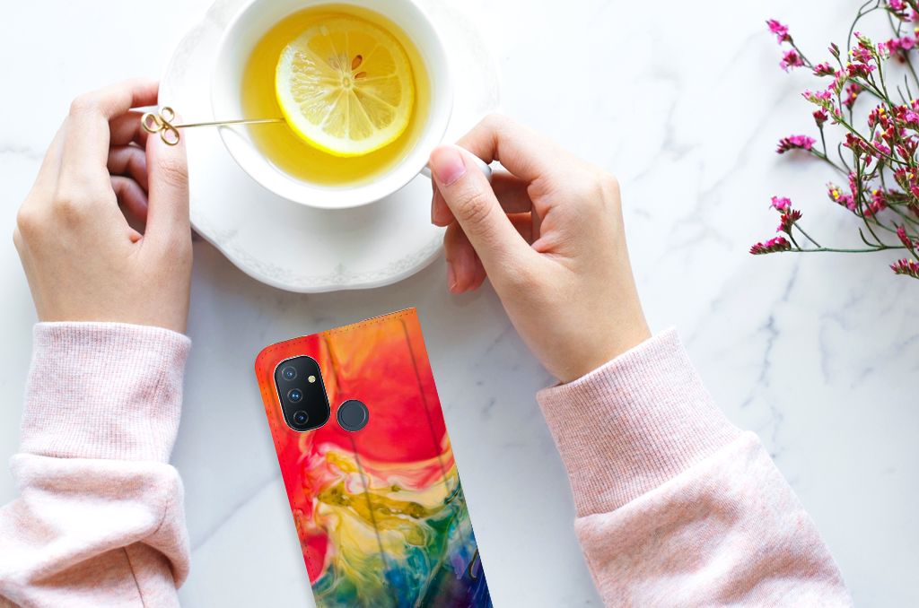 Bookcase OnePlus Nord N100 Watercolor Dark - B2C Telecom