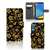 Samsung Galaxy A7 (2018) Hoesje Gouden Bloemen