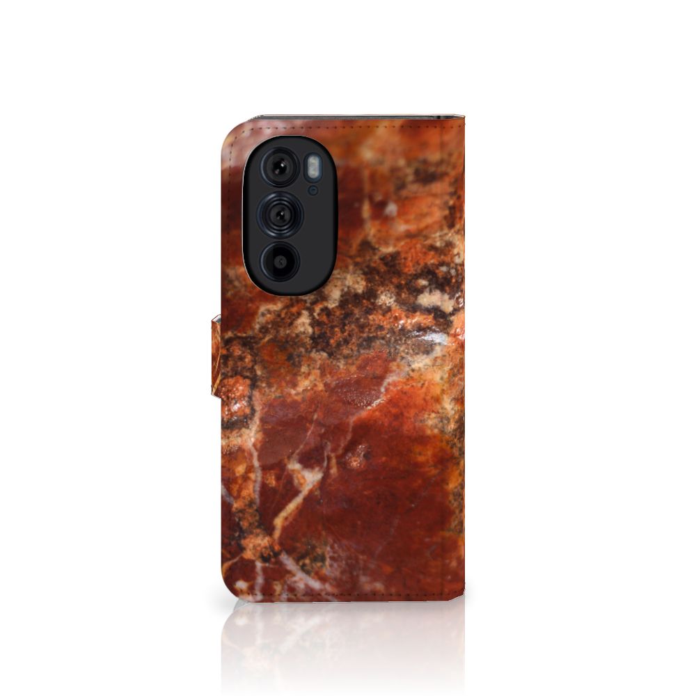 Motorola Edge 30 Pro Bookcase Marmer Bruin
