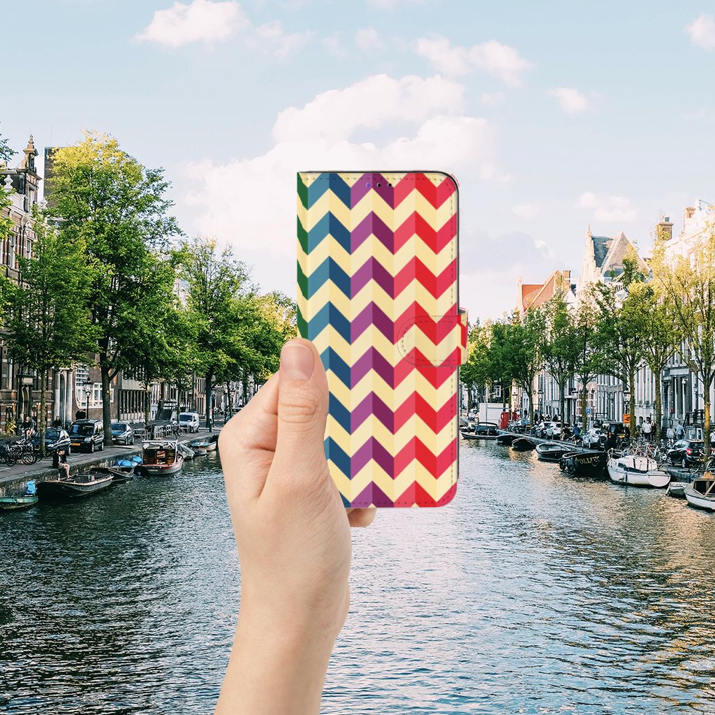 Samsung Galaxy A22 5G Telefoon Hoesje Zigzag Multi Color