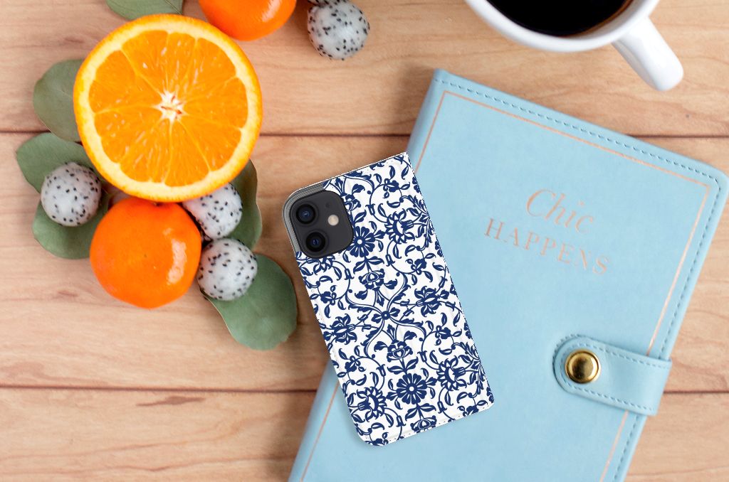 iPhone 12 Mini Smart Cover Flower Blue - B2C Telecom