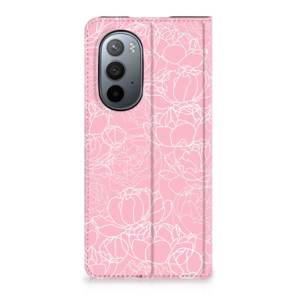Motorola Edge 30 Pro Smart Cover White Flowers - B2C Telecom