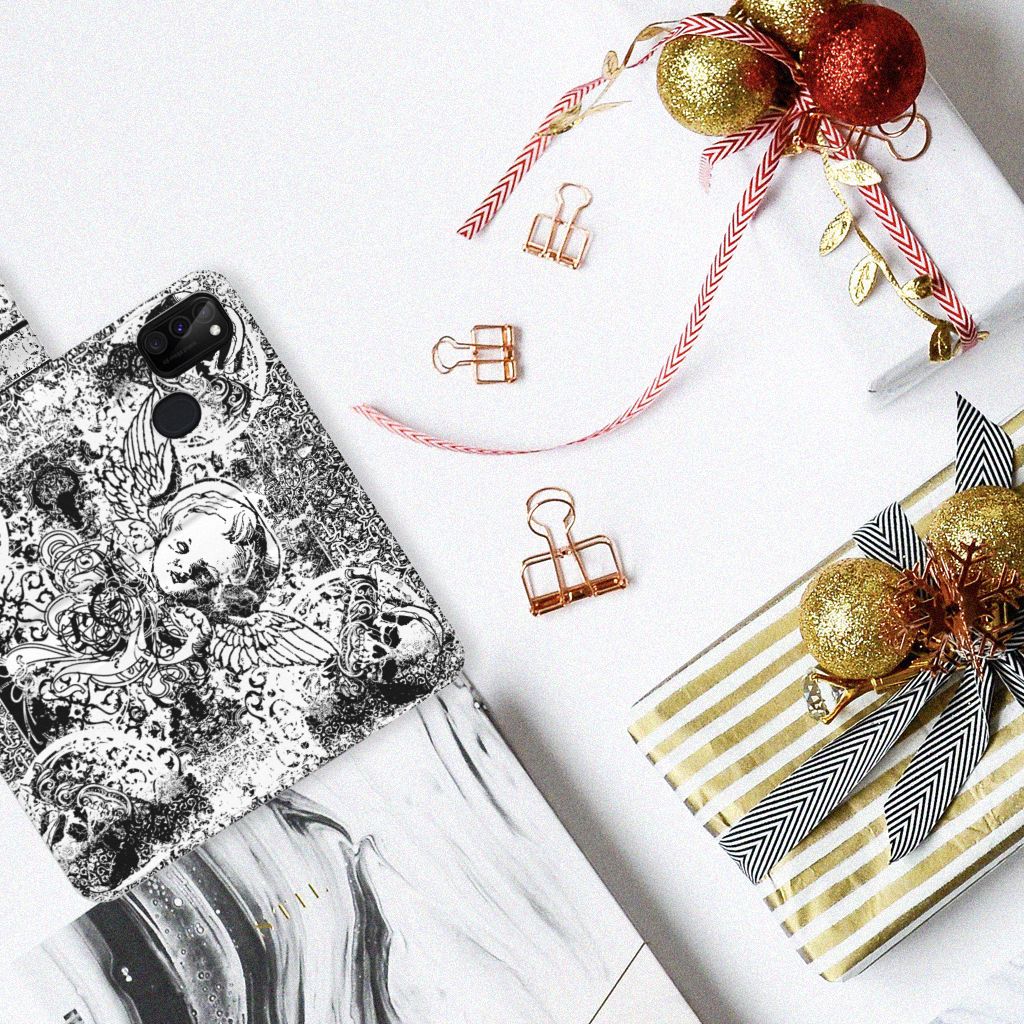 Telefoonhoesje met Naam Samsung Galaxy M21 | M30s Skulls Angel