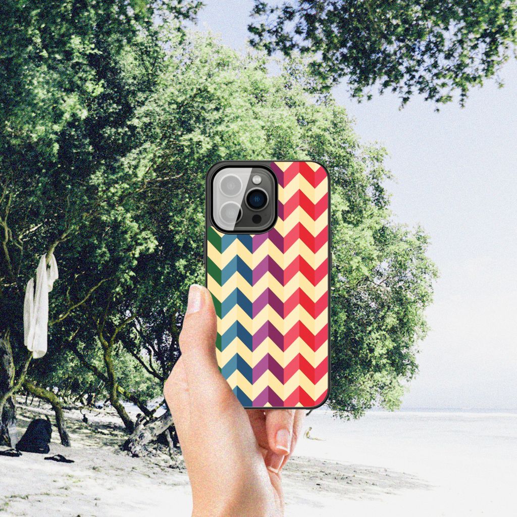iPhone 13 Pro Back Case Zigzag Multi Color B2C Telecom
