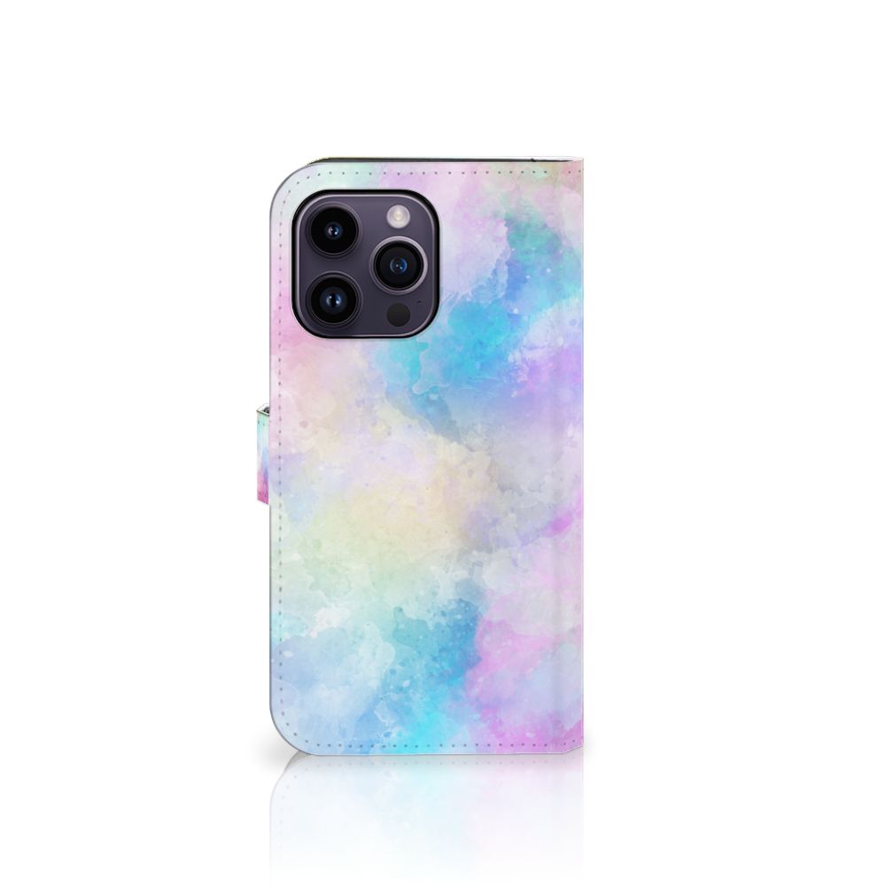 Hoesje iPhone 15 Pro Max Watercolor Light met pastelkleuren en unieke watercolor uitstraling.