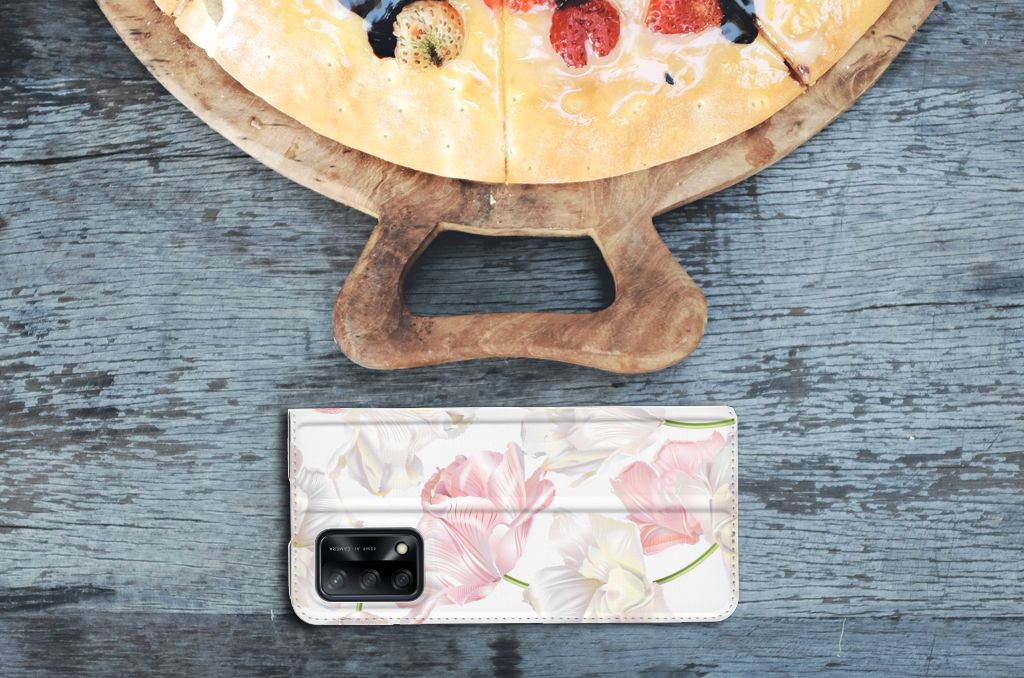 OPPO A74 4G Smart Cover Lovely Flowers - B2C Telecom