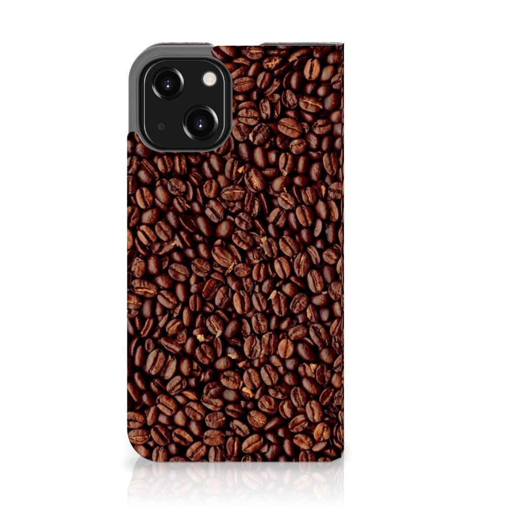 iPhone 13 Mini Flip Style Cover Koffiebonen - B2C Telecom