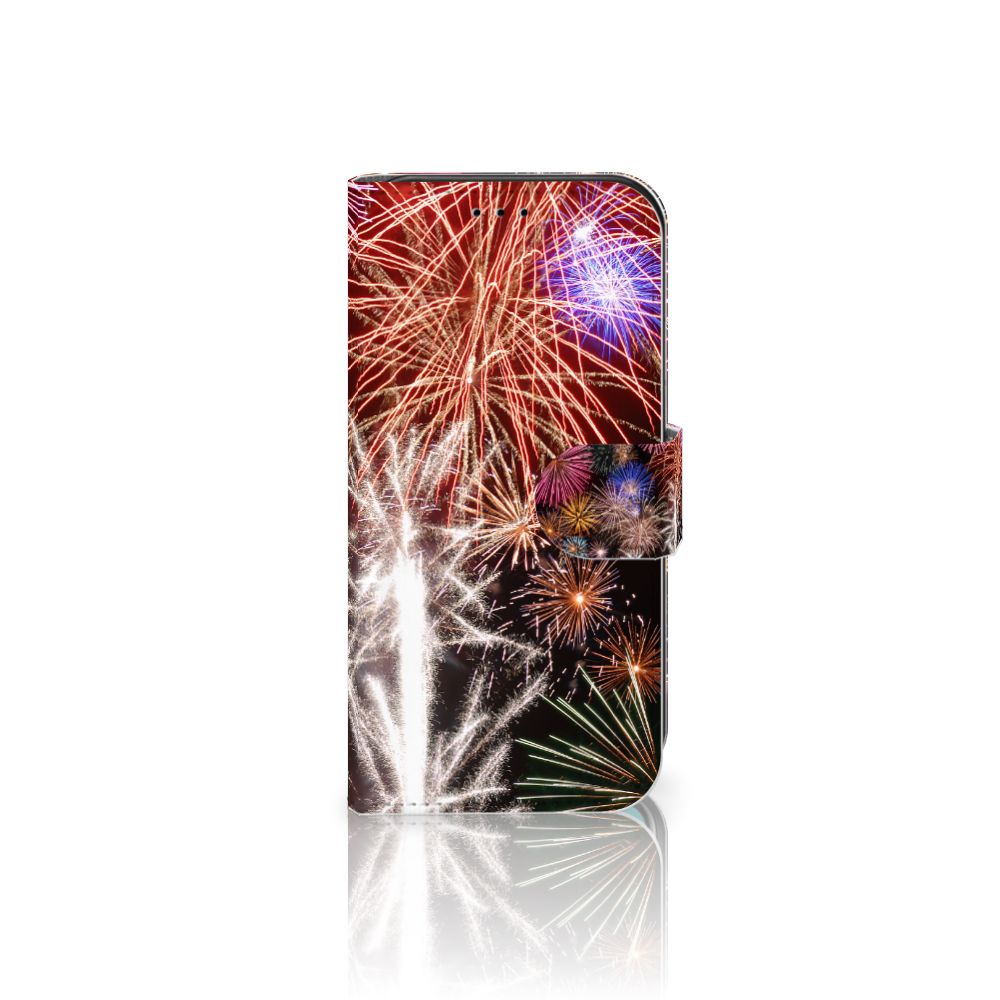 Apple iPhone 11 Pro Wallet Case met Pasjes Vuurwerk