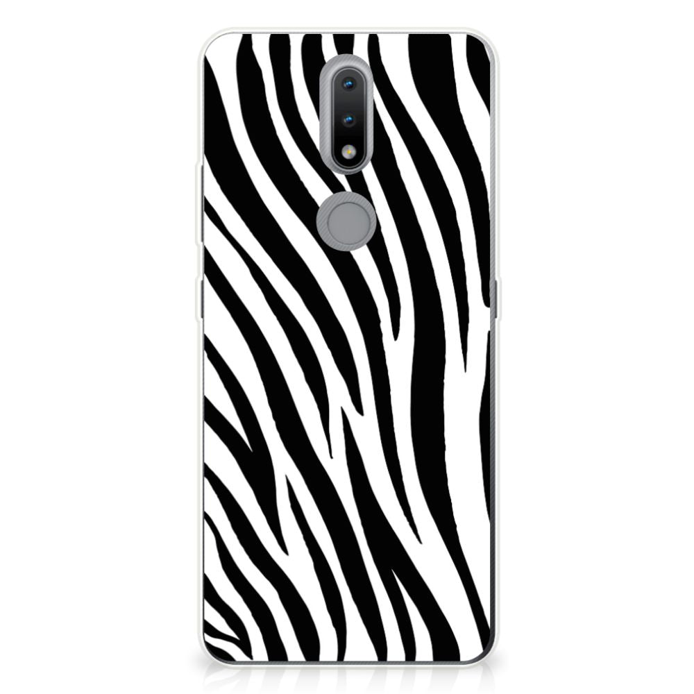 Nokia 2.4 TPU Hoesje Zebra