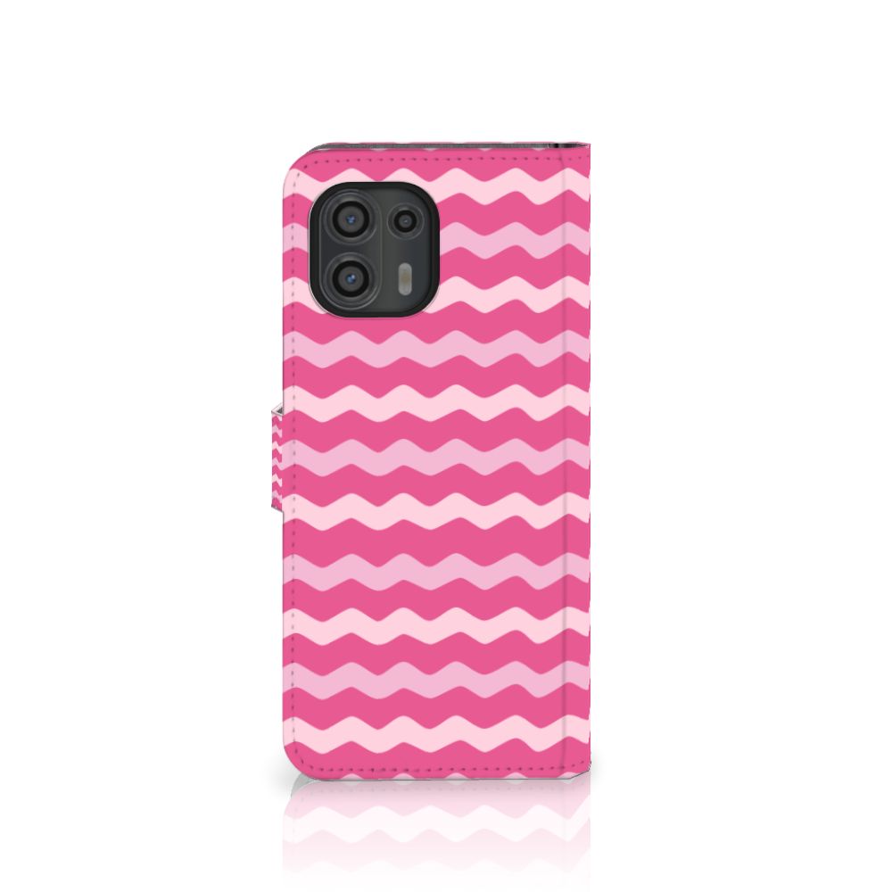 Motorola Edge 20 Lite Telefoon Hoesje Waves Pink