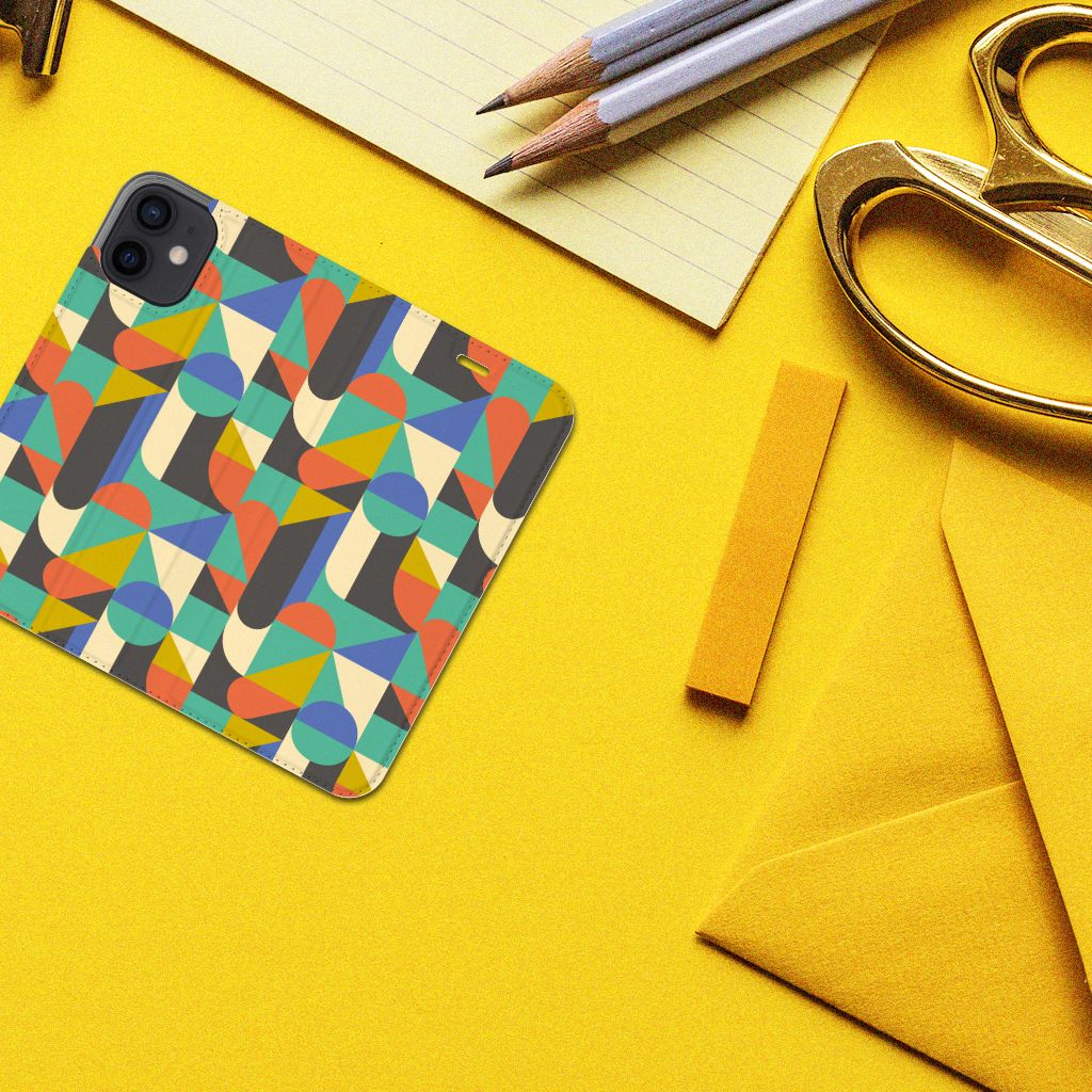 iPhone 12 Mini Hoesje met Magneet Funky Retro - B2C Telecom