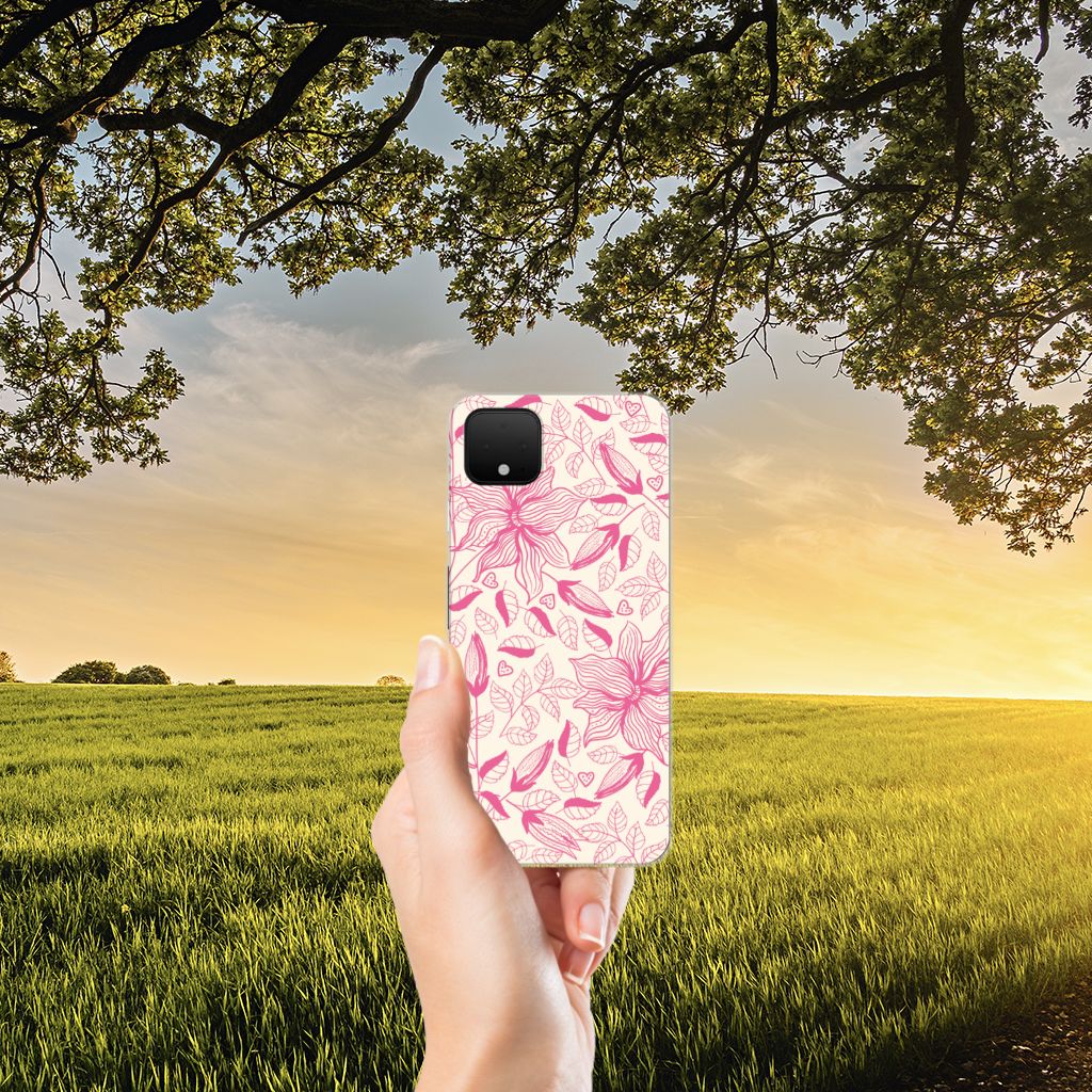 Google Pixel 4 XL TPU Case Pink Flowers