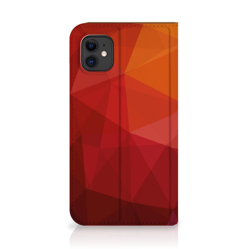 Stand Case voor Apple iPhone 11 Polygon Red - B2C Telecom