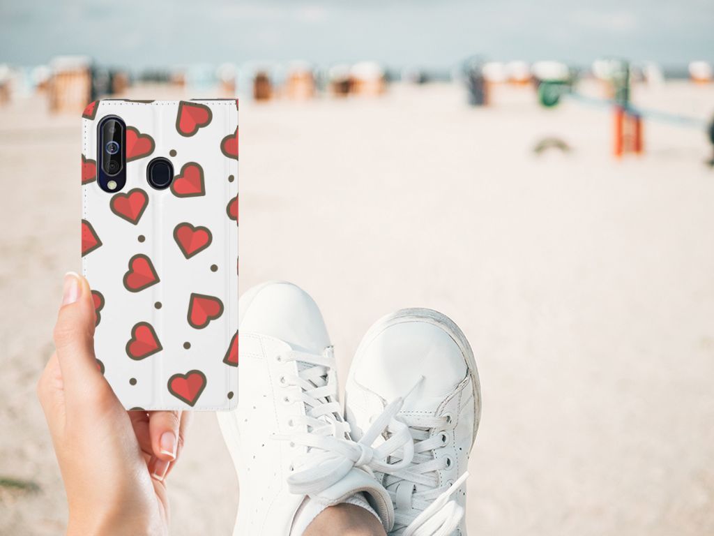 Samsung Galaxy A60 Hoesje met Magneet Hearts