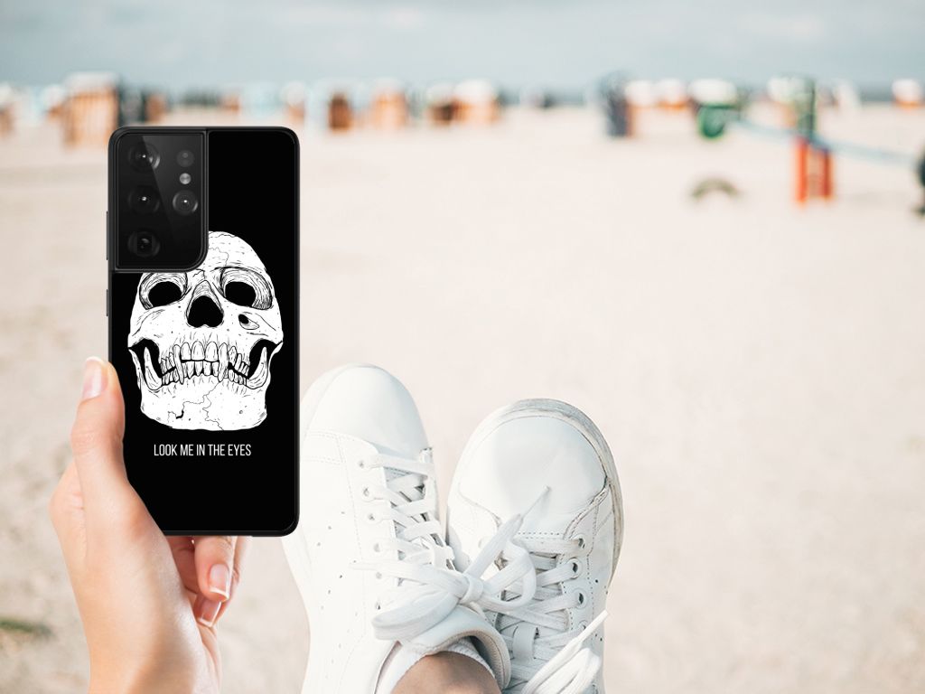 Telefoonhoesje Samsung Galaxy S21 Ultra Skull Eyes B2C Telecom
