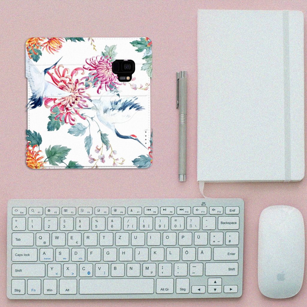 Samsung Galaxy S9 Hoesje maken Bird Flowers