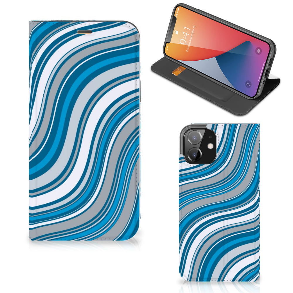 iPhone 12 | iPhone 12 Pro Hoesje met Magneet Waves Blue