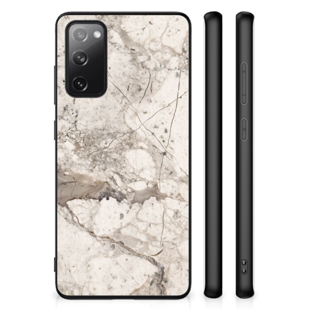 Samsung Galaxy S20 FE Marmeren Print Telefoonhoesje Marmer Beige B2C Telecom