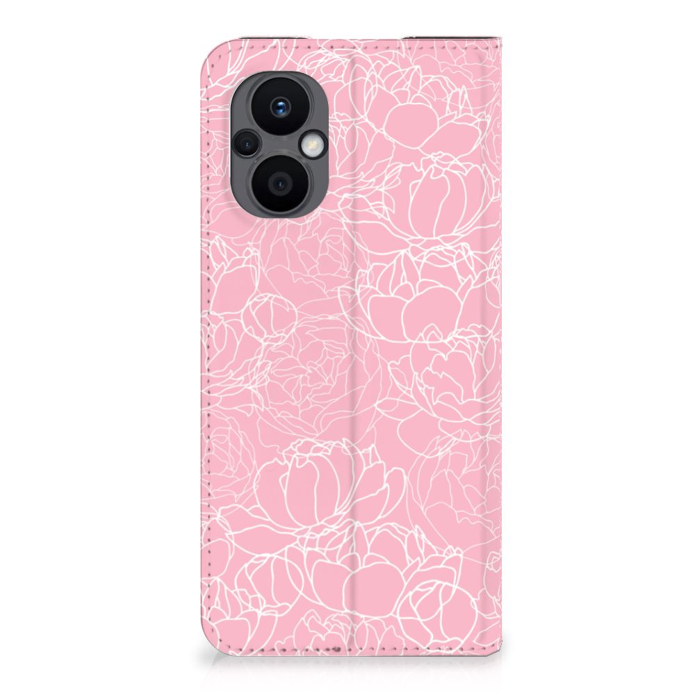 OPPO Reno8 Lite Smart Cover White Flowers - B2C Telecom