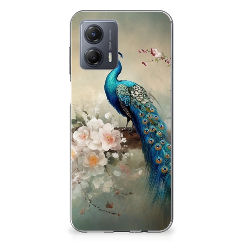 TPU Hoesje voor Motorola Moto G53 Vintage Pauwen