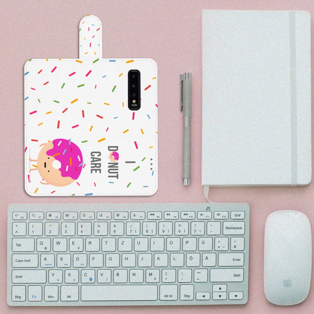 Samsung Galaxy S10 Book Cover Donut Roze