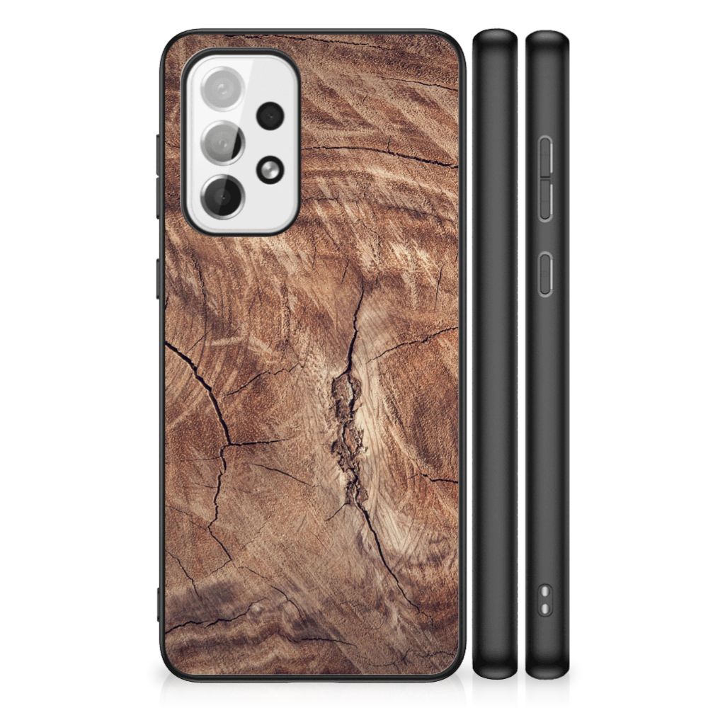Samsung Galaxy A73 Houten Print Telefoonhoesje Tree Trunk B2C Telecom