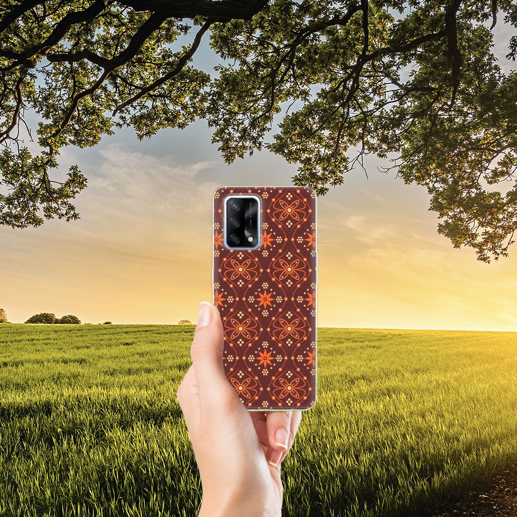 OPPO A74 4G TPU bumper Batik Brown B2C Telecom