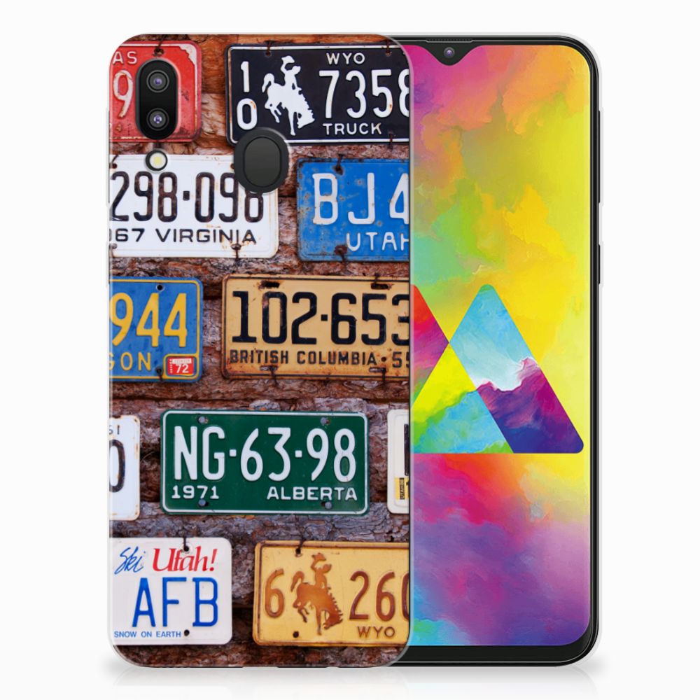 Samsung Galaxy M20 (Power) Siliconen Hoesje met foto Kentekenplaten