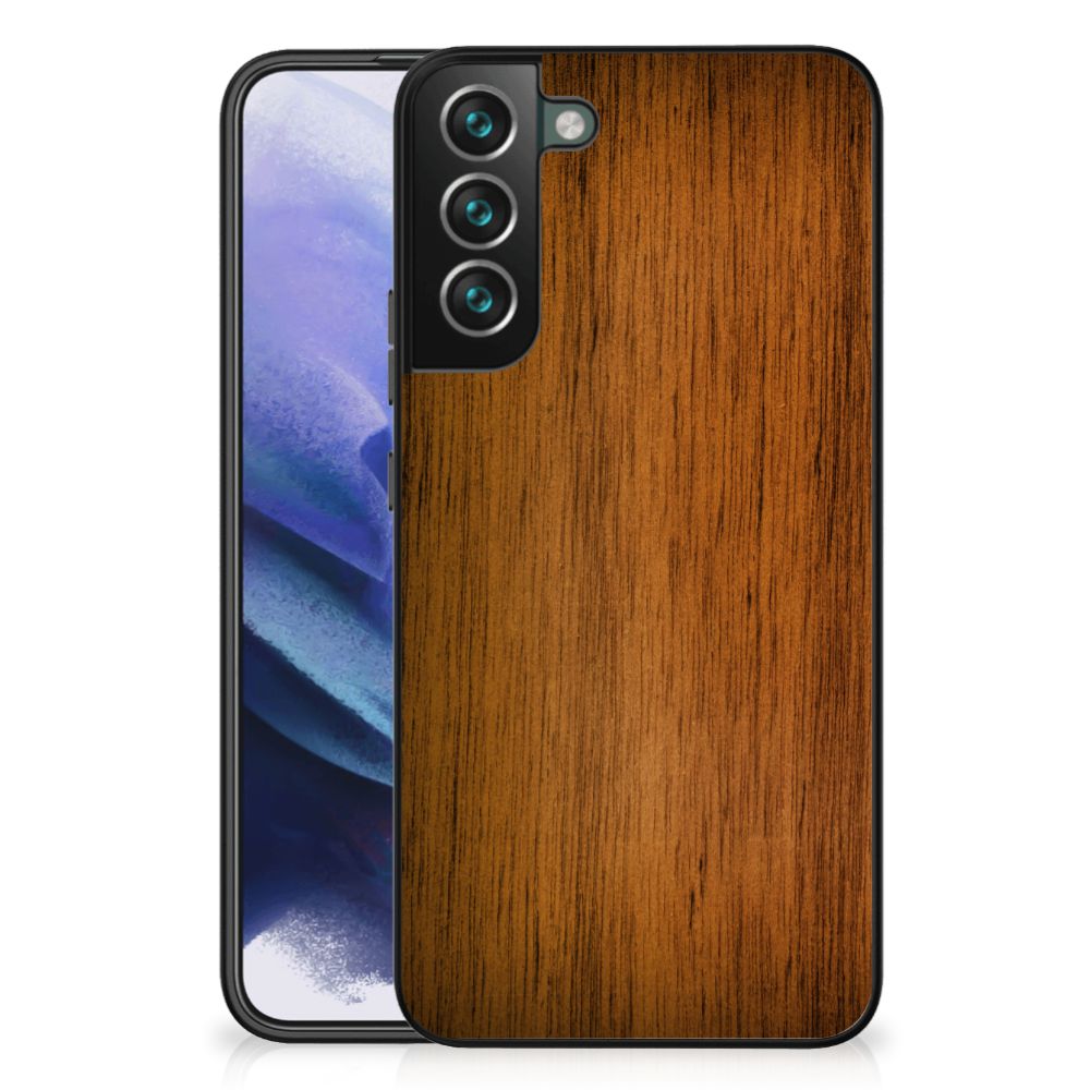 Samsung Galaxy S22 Plus Houten Print Telefoonhoesje Donker Hout