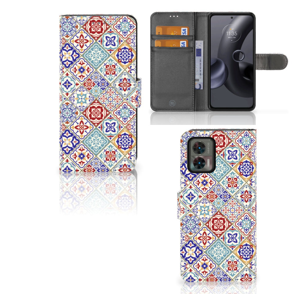 Motorola Edge 30 Neo Bookcase Tiles Color