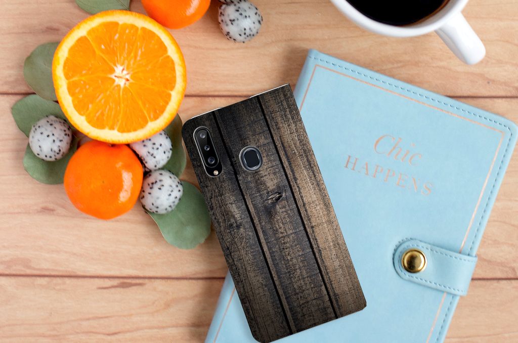 Samsung Galaxy A20s Book Wallet Case Steigerhout - B2C Telecom