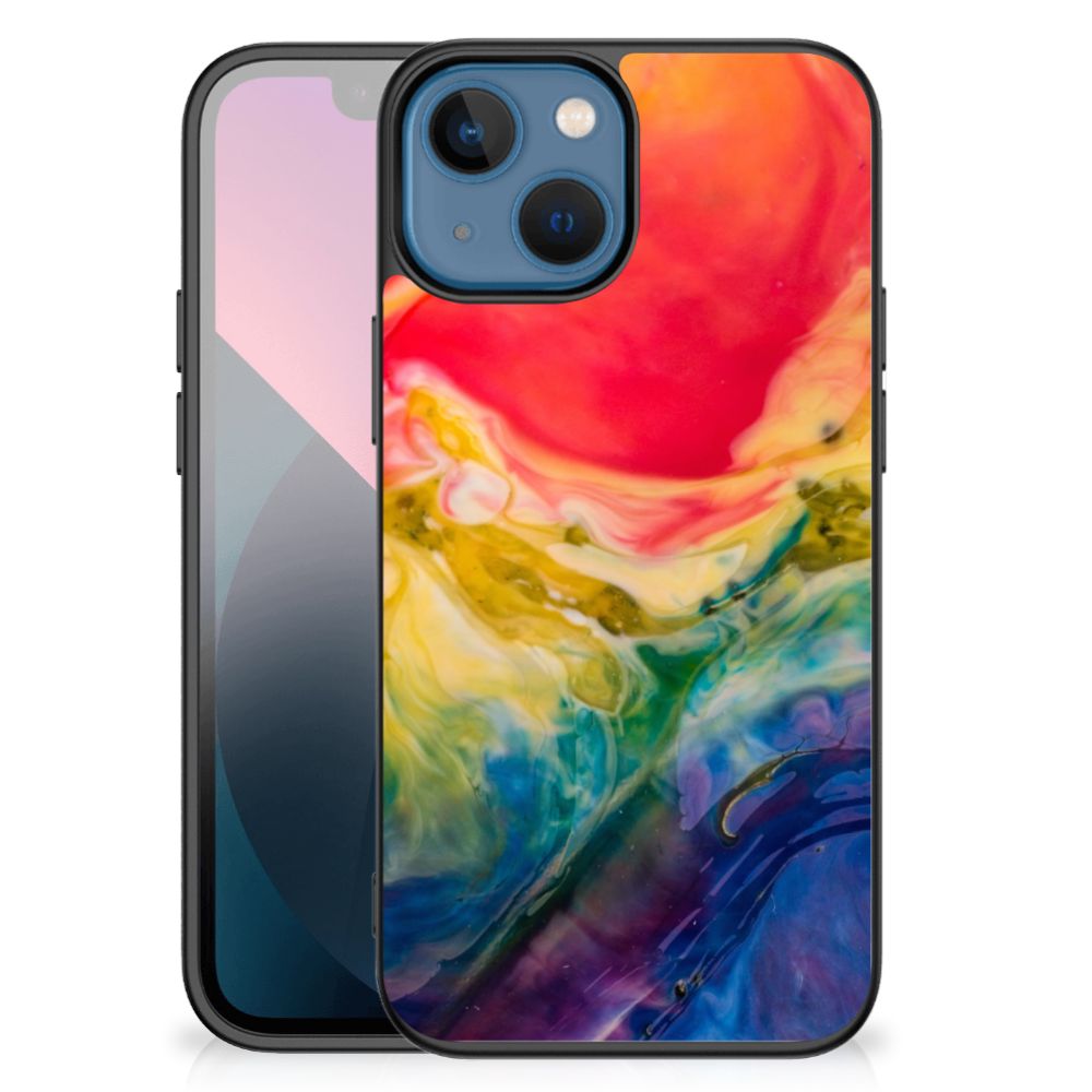 Kleurrijke Telefoonhoesje Apple iPhone 13 mini Watercolor Dark B2C Telecom