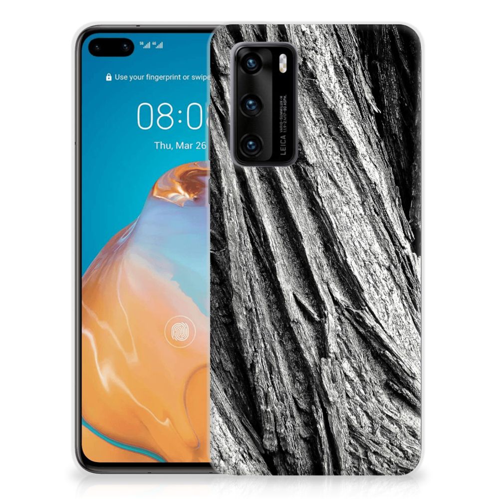 Bumper Hoesje Huawei P40 Boomschors Grijs