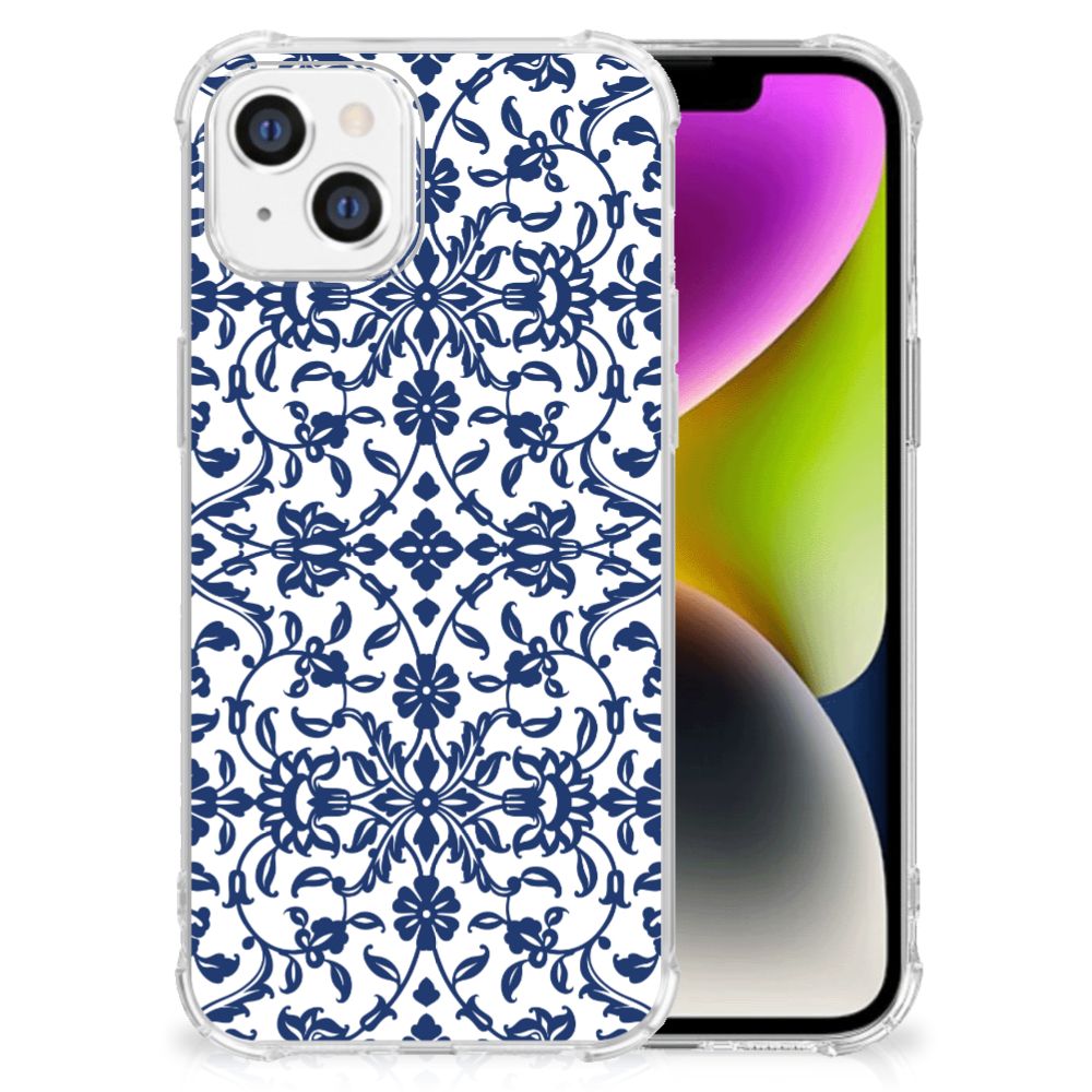 iPhone 14 Case Flower Blue