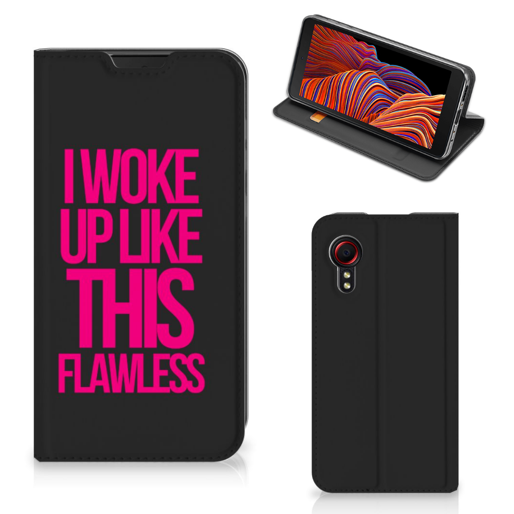 Samsung Galaxy Xcover 5 Hoesje met tekst Woke Up - Origineel Cadeau Zelf Maken - B2C Telecom