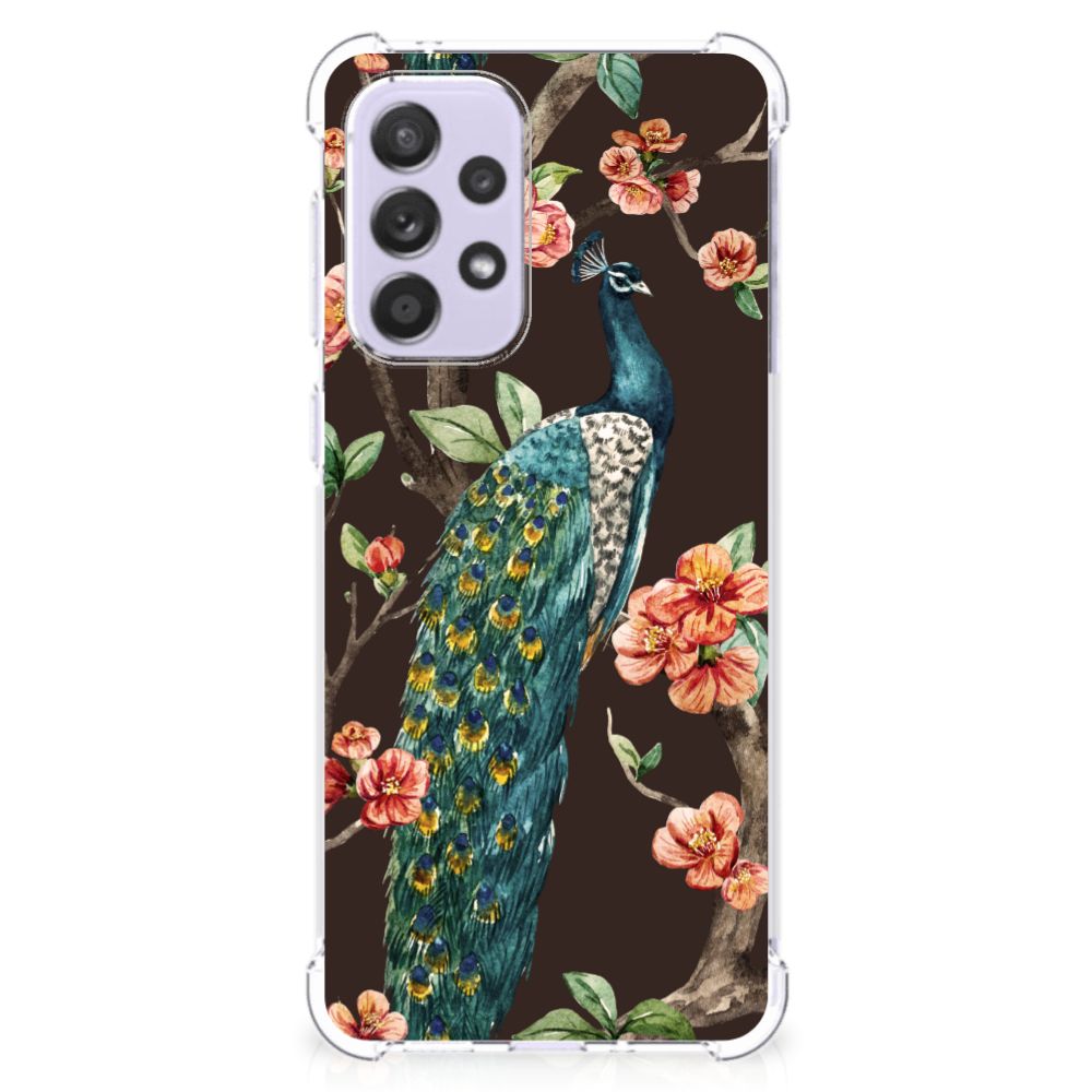 Samsung Galaxy A33 Case Anti-shock Pauw met Bloemen