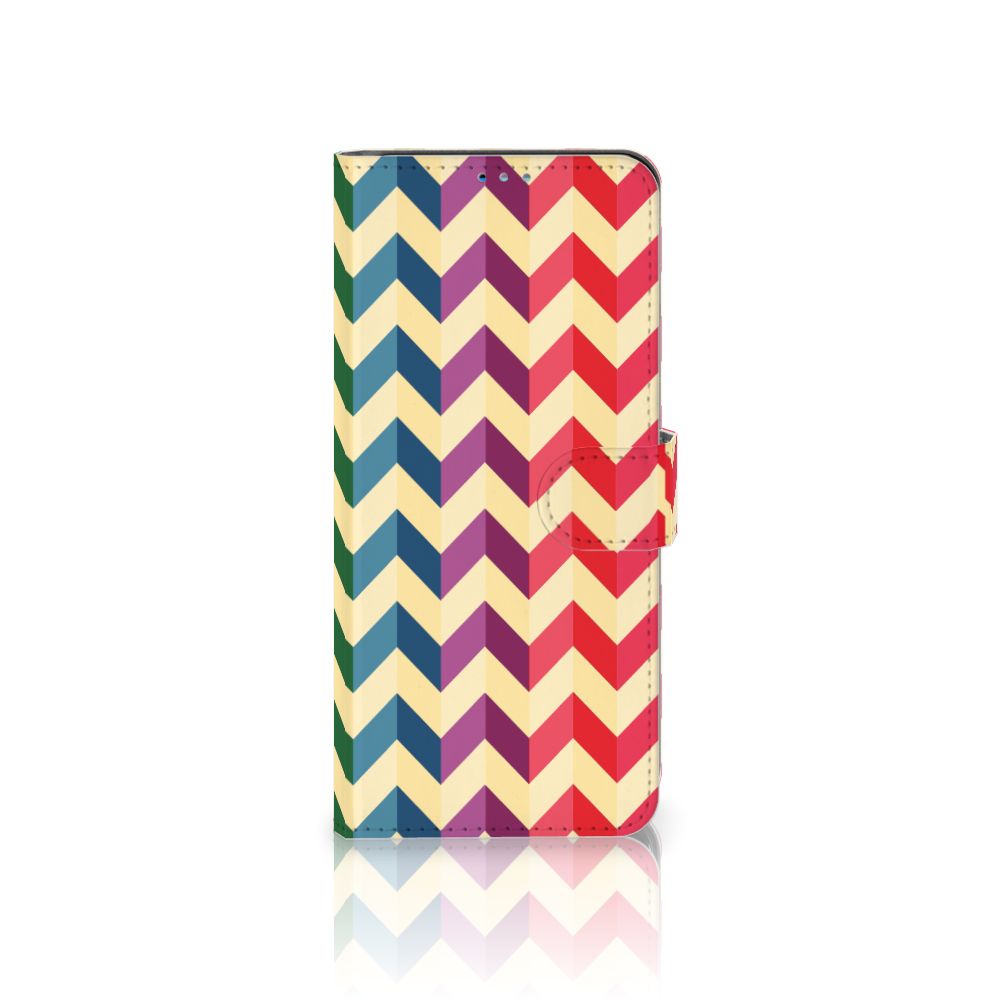 Motorola Moto G9 Plus Telefoon Hoesje Zigzag Multi Color
