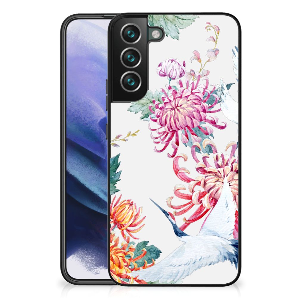 Samsung Galaxy S22 Plus Dierenprint Telefoonhoesje Bird Flowers