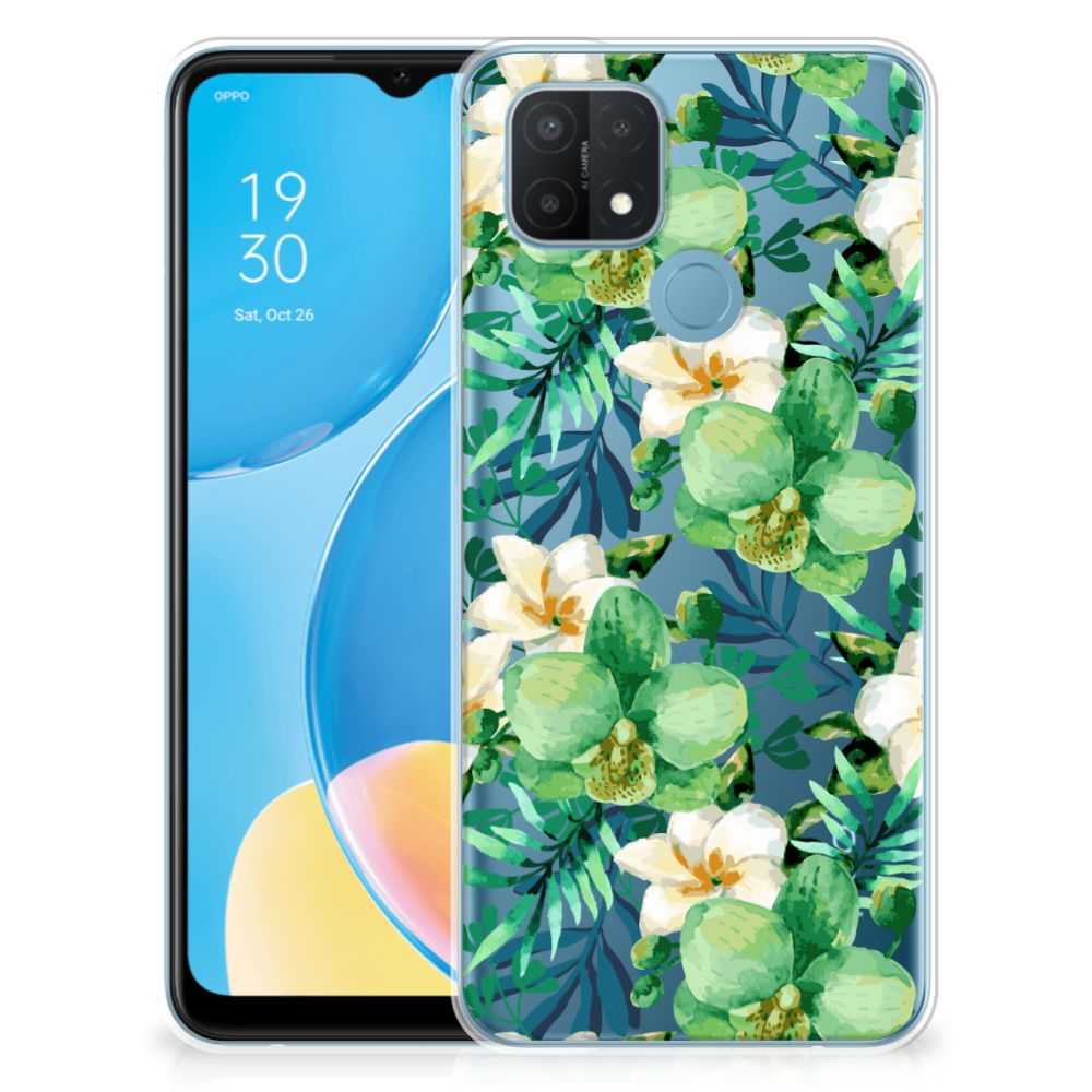 OPPO A15 TPU Case Orchidee Groen B2C Telecom