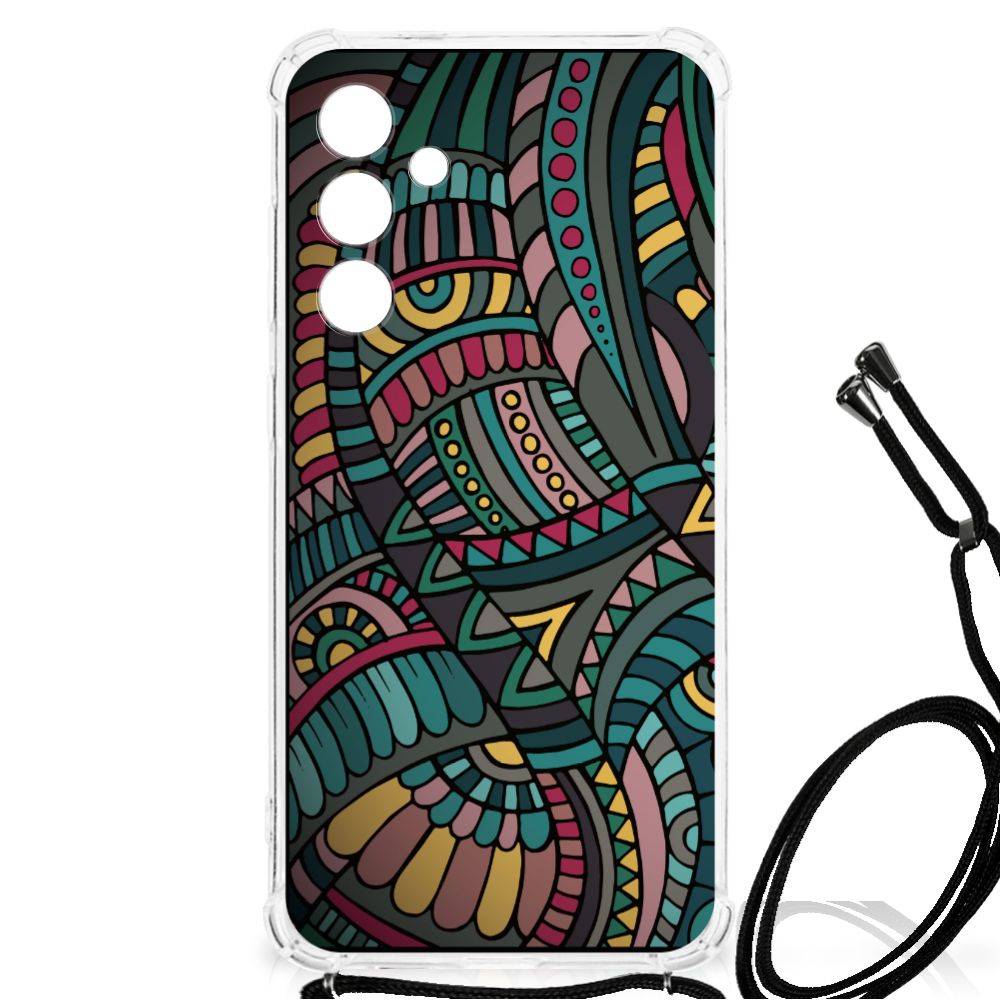 Samsung Galaxy A55 Doorzichtige Silicone Hoesje Aztec