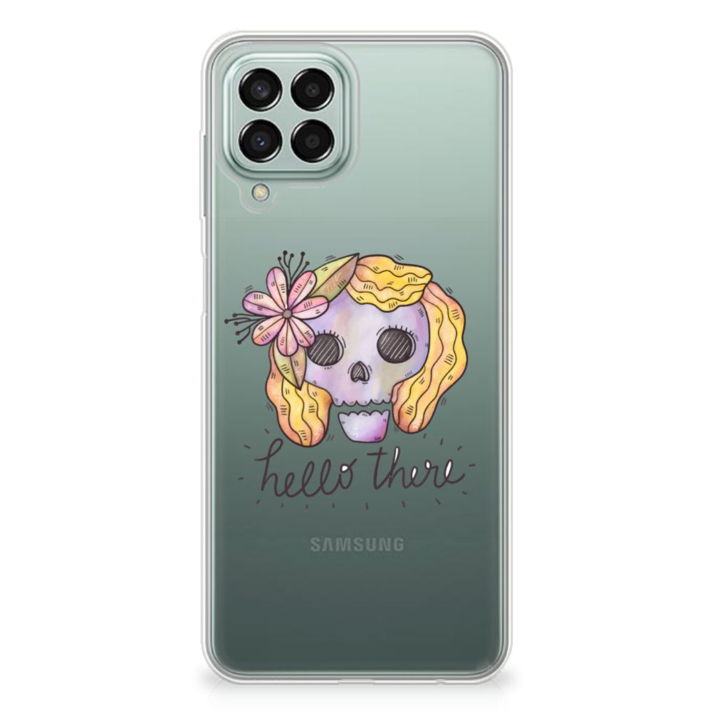 Silicone Back Case Samsung Galaxy M33 Boho Skull