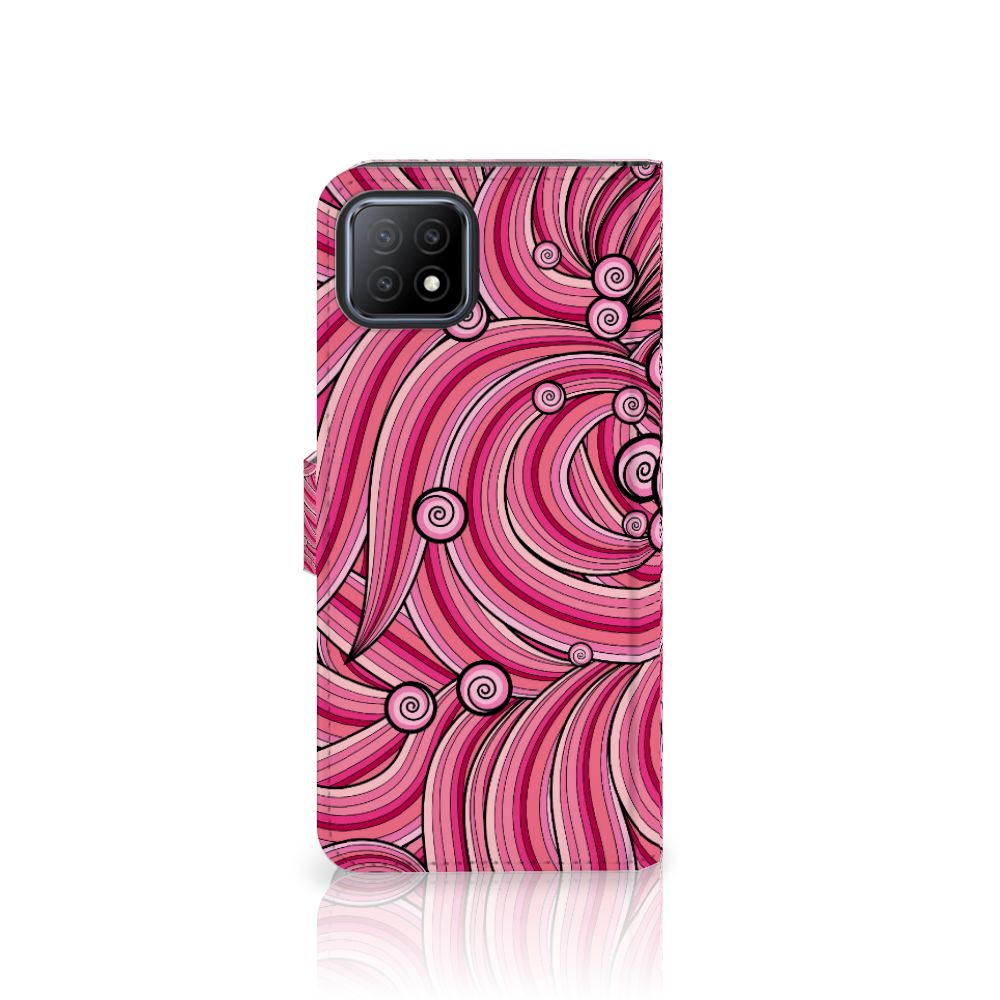OPPO A73 5G Hoesje Swirl Pink