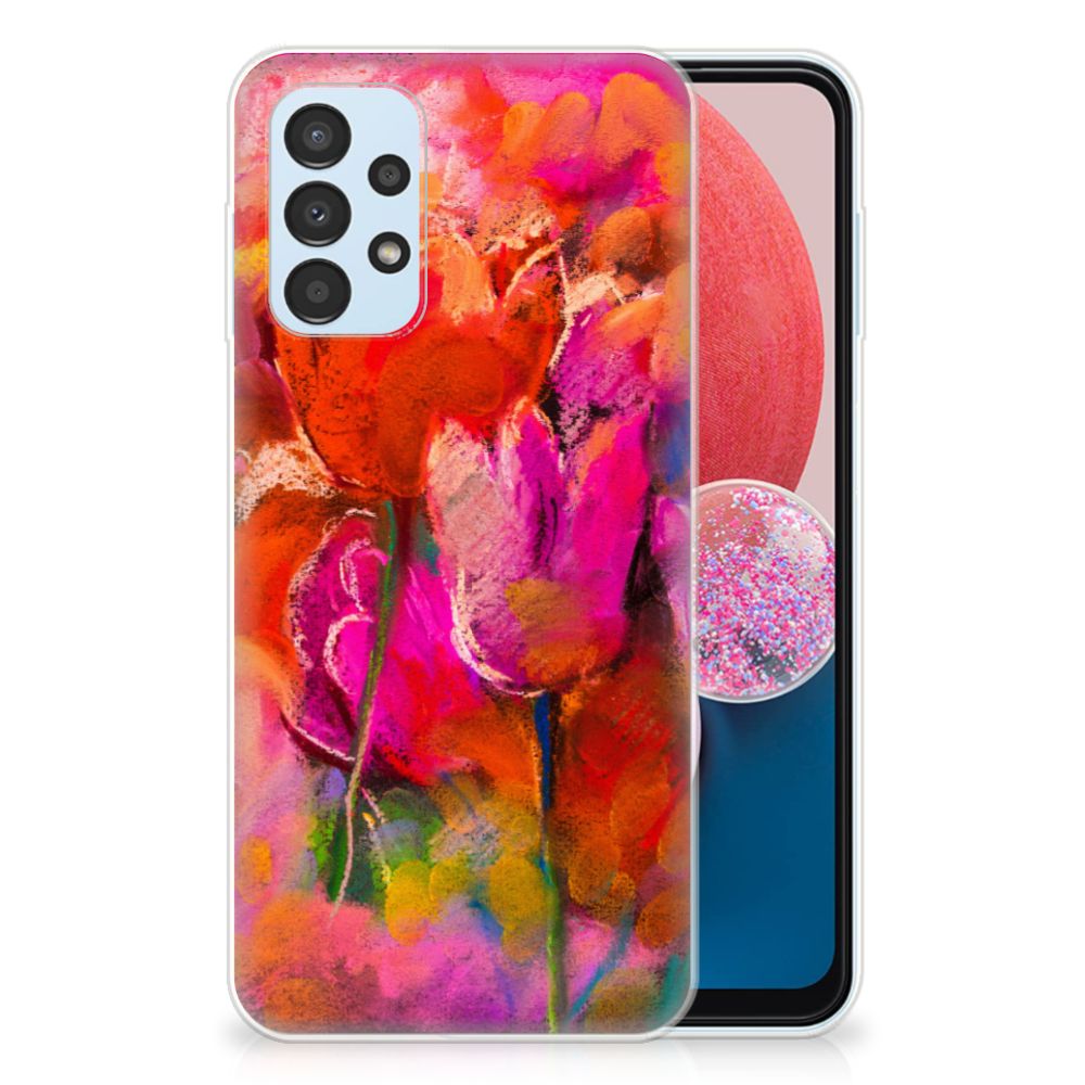 Hoesje maken Samsung Galaxy A13 4G Tulips B2C Telecom