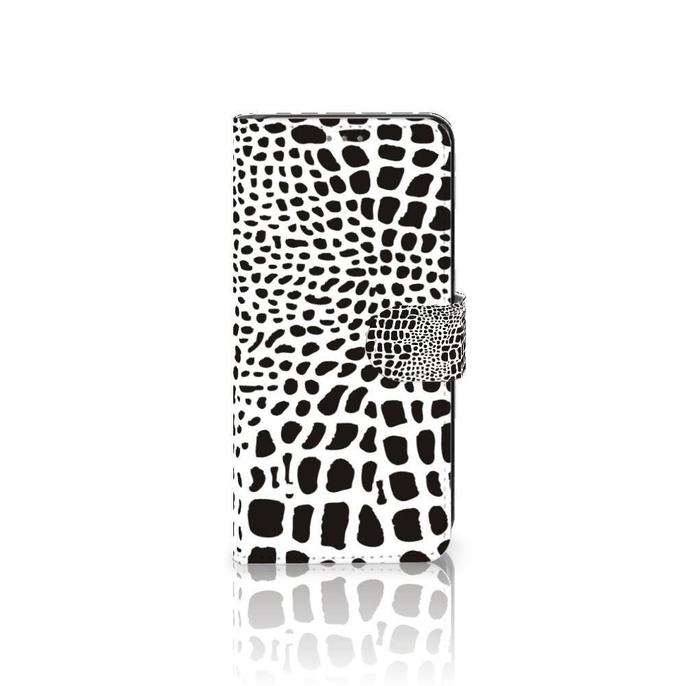 Motorola Edge 30 Neo Telefoonhoesje met Pasjes Slangenprint